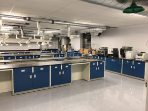 Nusource Science Lab Cabinetry, Hood and Furniture Sytems Installations